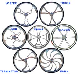 Glance 24 or 25 inch Wheelchair Wheels - 7 Styles