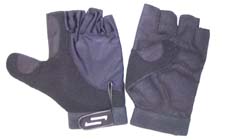 Sportaid Half Finger Full Thumb Gloves, Lycra w/Padded Palm