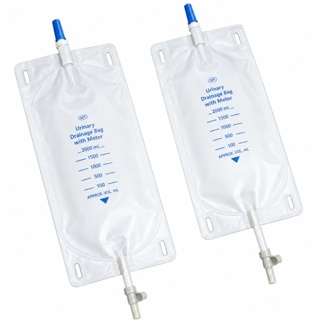 Urocare Uro-Safe Vinyl Leg Bags w/Trans Front & white back