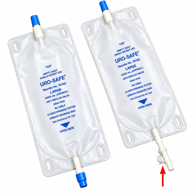 Urocare Uro-Safe Vinyl Leg Bag w/Semi-trans. front & back