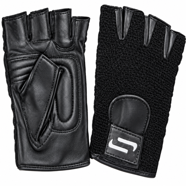 Sportaid Half Finger Wheelchair Gloves with Mesh Back