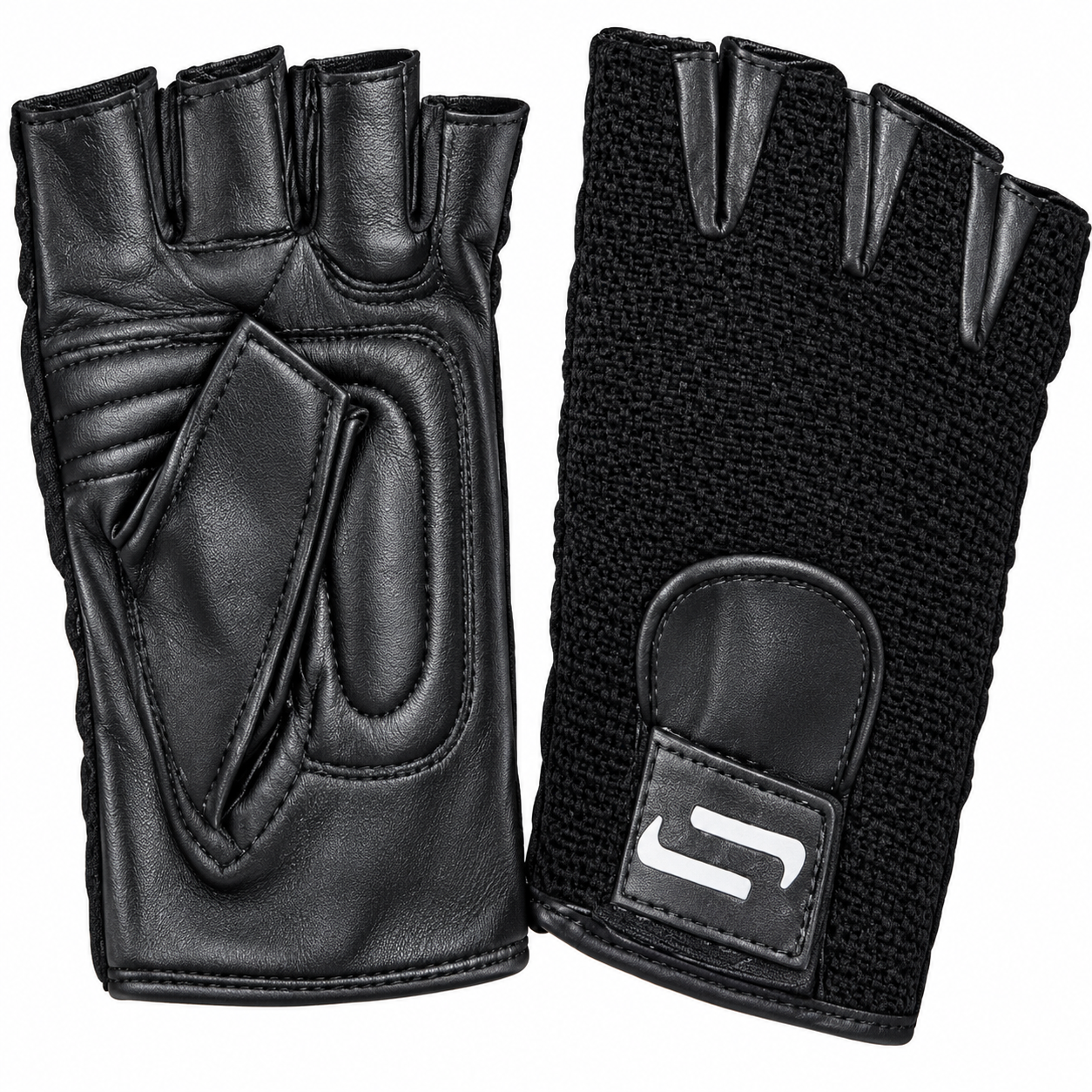 Sportaid Half Finger Wheelchair Gloves with Mesh Back