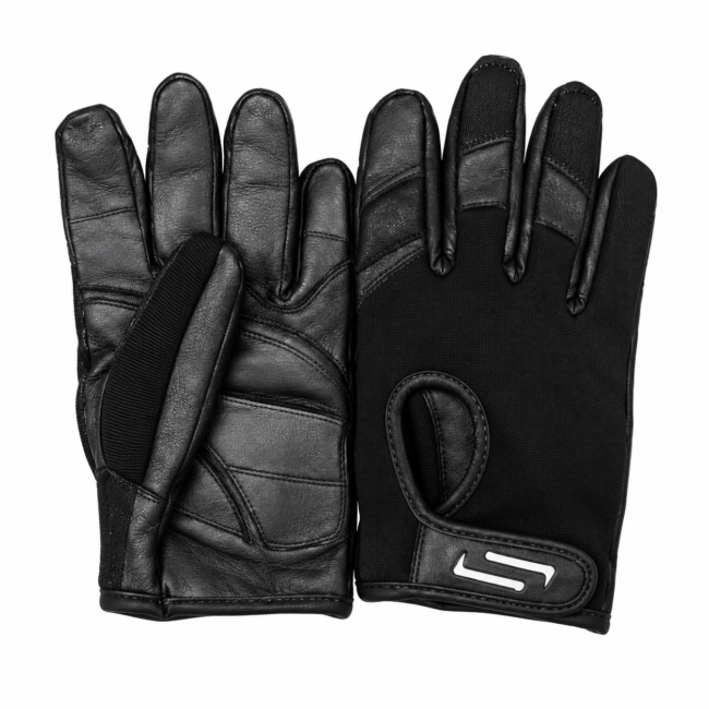 New Sportaid Full Finger Leather/Terry Cloth Back Wheelchair Gloves