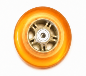 4" x 1" Wheelchair Poly Caster, Orange