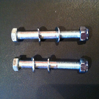 Wheelchair Caster Bolt Nut (5/16-24), Nut, and Spacers