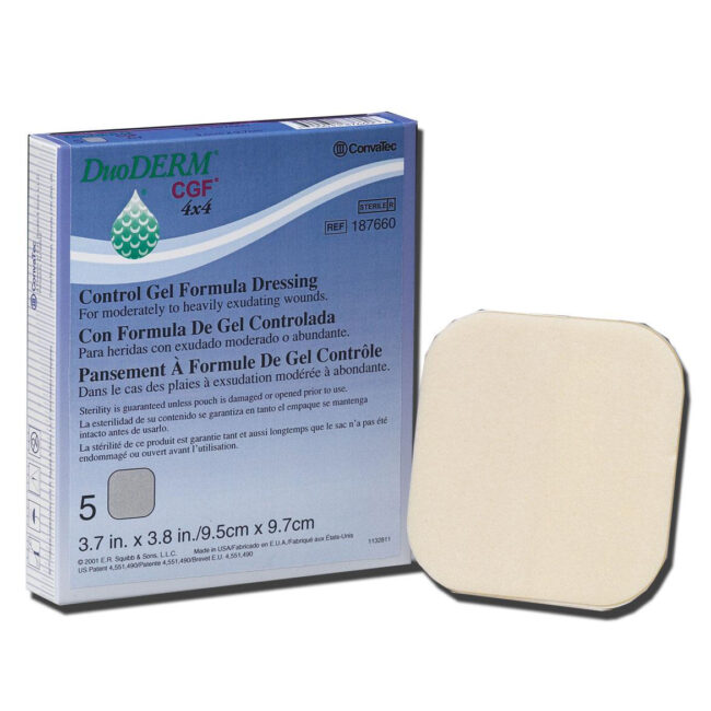 DuoDERM CGF Control Gel Formula Dressing - 4 x 4 - Sterile Box 5