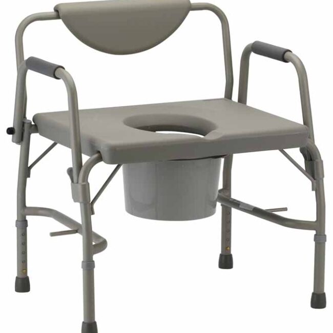 Nova Heavy Duty Commode with Extra Wide Seat & Drop Arms